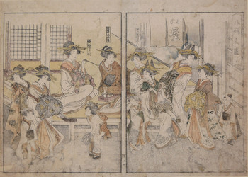 Yaso Festival (Yaso no zu) by Utamaro, Woodblock Print
