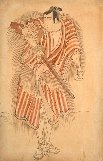 Kabuki Actor Sawamura Sojuro III as Hayano Kanpei by Shunei, Painting