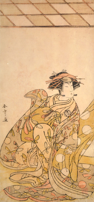 Kabuki Actor Segawa Kikunojo III by Shunsho, Woodblock Print