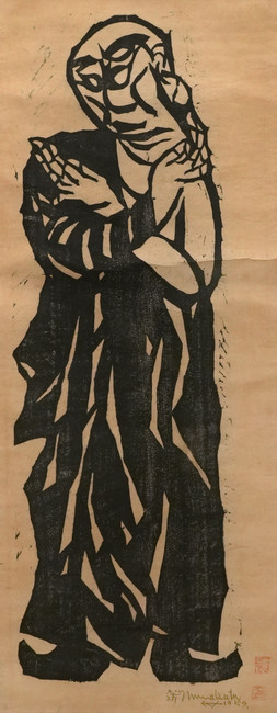 Mahakasyapa (Makakayo) by Munakata, Shiko, Woodblock Print