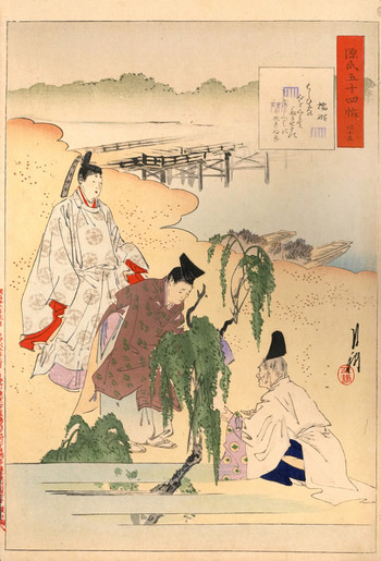 Chapter 45: The Maiden of the Bridge (Hashihime) by Gekko, Woodblock Print