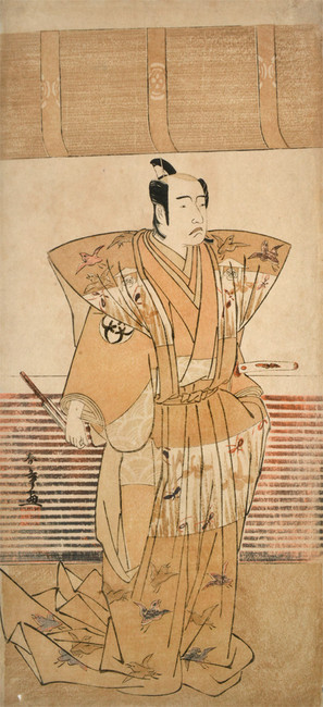 Kabuki Actor Bando Mitsugoro I as Soga no Juro by Shunsho, Woodblock Print