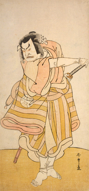 Kabuki Actor Bando Matataro IV (?) by Shunsho, Woodblock Print