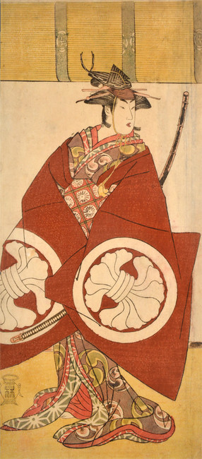 Kabuki Actor Segawa Kikunojo III as Tomoe Gozen by Shunsho, Woodblock Print