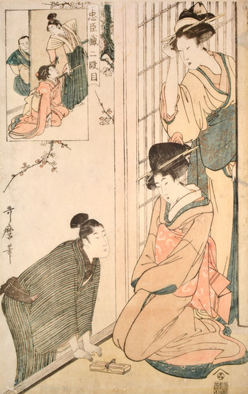 Act II: The Palace by Utamaro, Woodblock Print