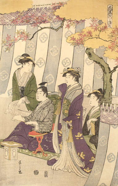 Momoji no Ga from Genji in Fashionable Modern Guise by Eishi, Woodblock Print