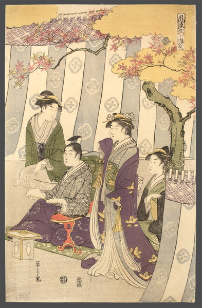 Momoji no Ga from Genji in Fashionable Modern Guise by Eishi, Woodblock Print