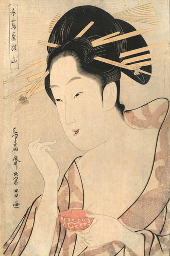 Rinzan of the Akatsutaya by Eisho, Woodblock Print
