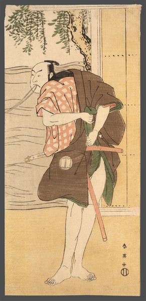 Kabuki Actor Sakata Hangoro III by Shunei, Woodblock Print