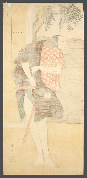 Kabuki Actor Sakata Hangoro III by Shunei, Woodblock Print