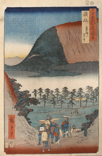 Sanuki Province, Distant View of Mount Zozu by Hiroshige, Woodblock Print