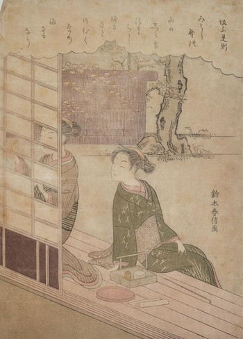 Sakanoue no Korenori by Harunobu, Woodblock Print